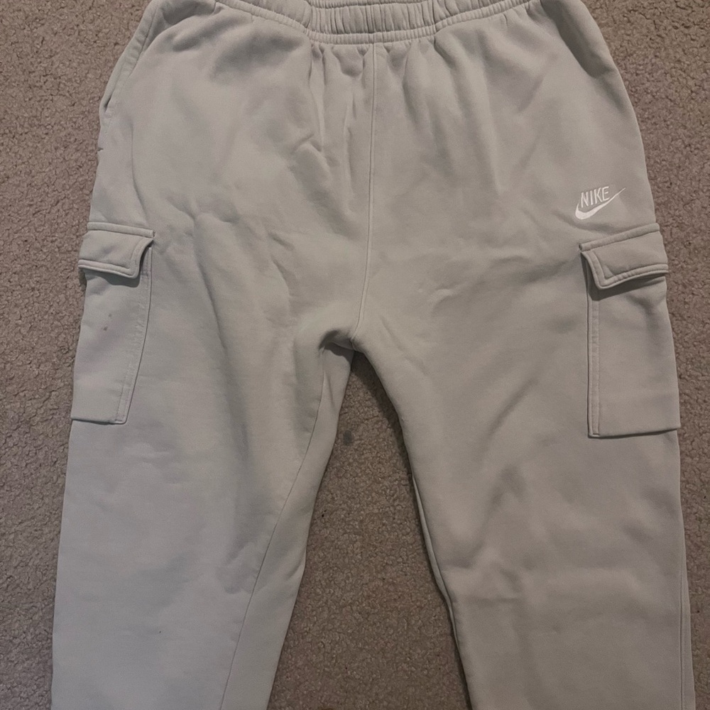 Nike Men Cream Cargo Joggers